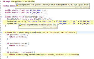 Hướng dẫn sử dụng CheckStyle trong Eclipse - GP Coder (Lập trình Java)